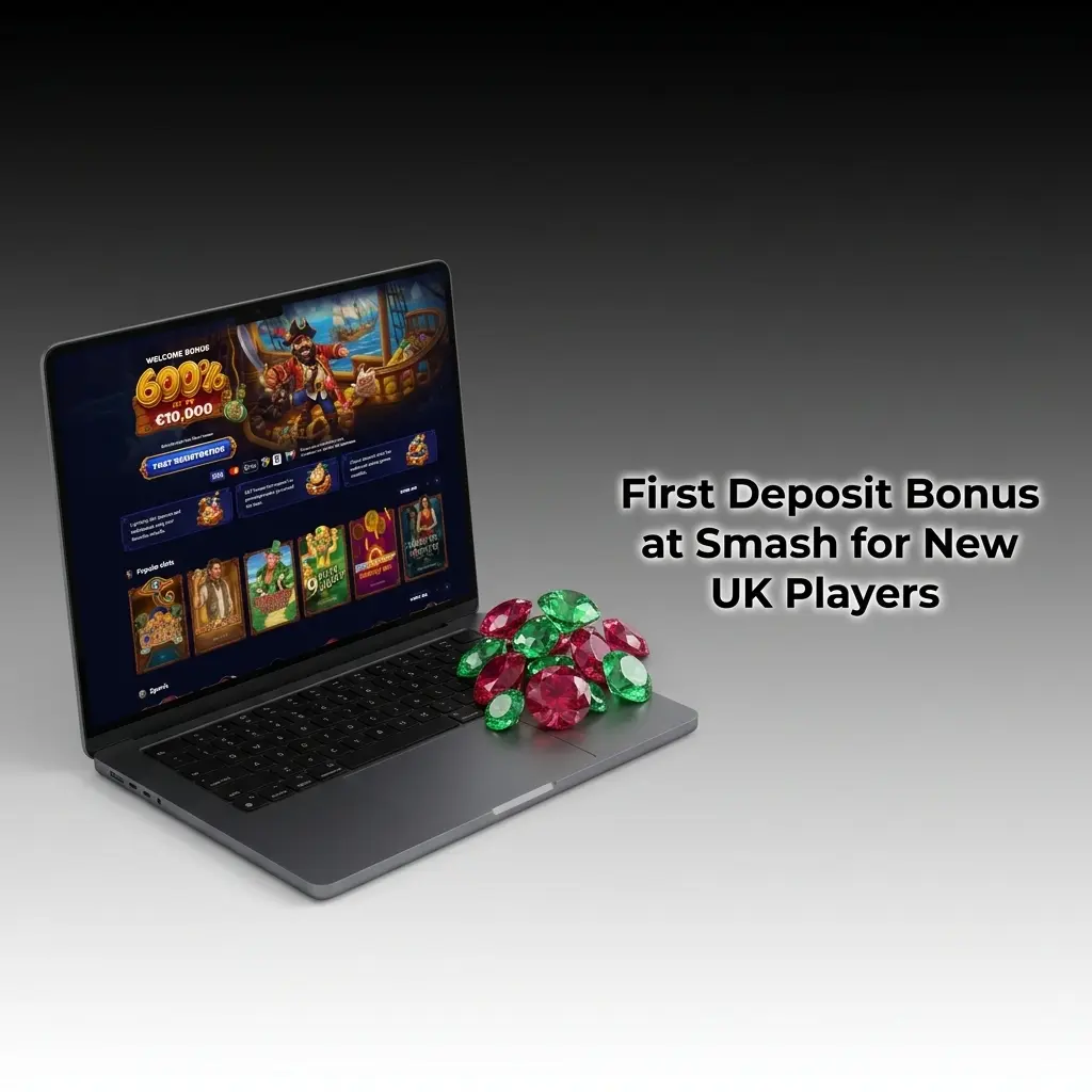 Smash Casino first deposit bonus for UK players: 600% up to £10,000 for slots, 250% up to £5,000 for sports betting