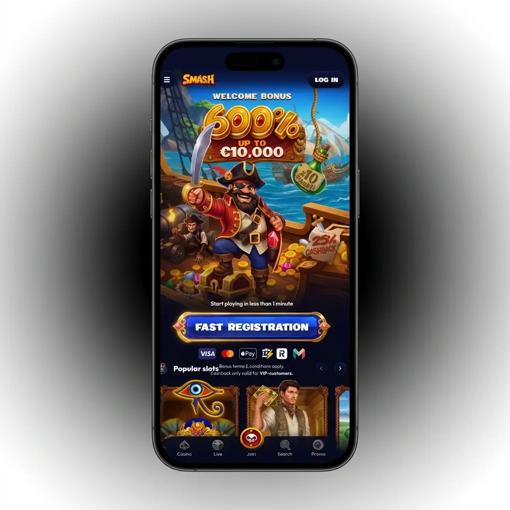 Smash mobile PWA login screen showing email, password fields and Continue with Google button on touchscreen interface
