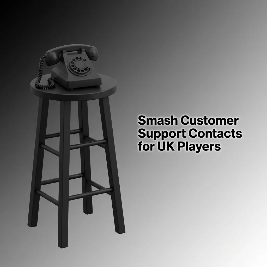 Smash Casino customer support contact options including live chat, email, and Telegram for UK players
