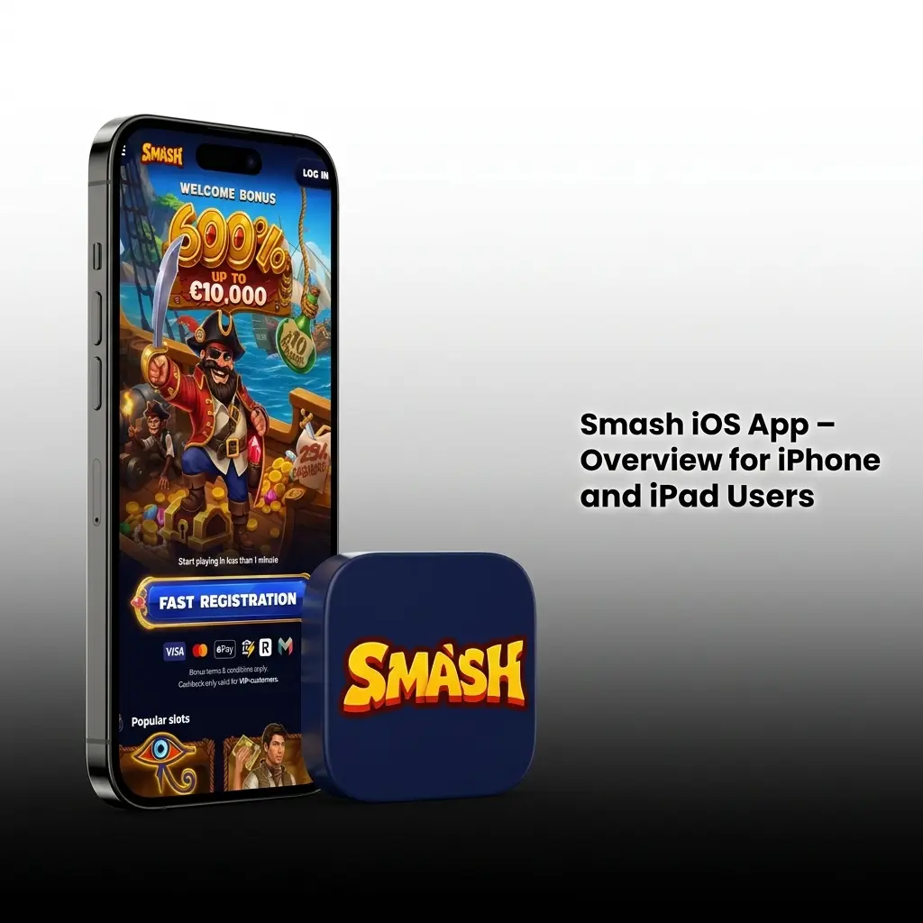 Smash iOS app on iPhone and iPad showing sports betting, live casino, and banking features in portrait mode