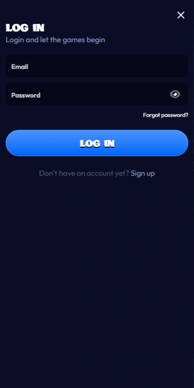 Access the secure account login screen in the Smash PWA.