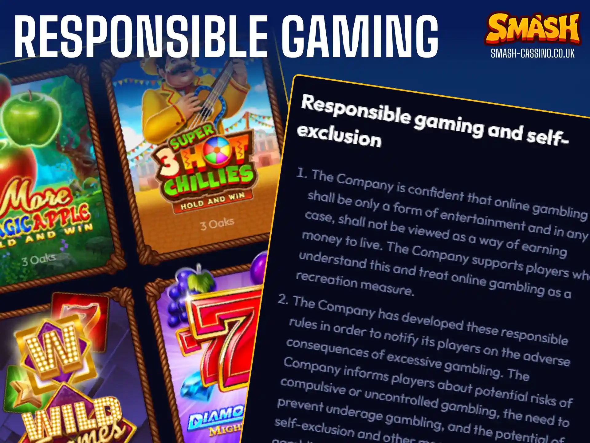 Access professional tools and responsible gaming support on the Smash UK platform.