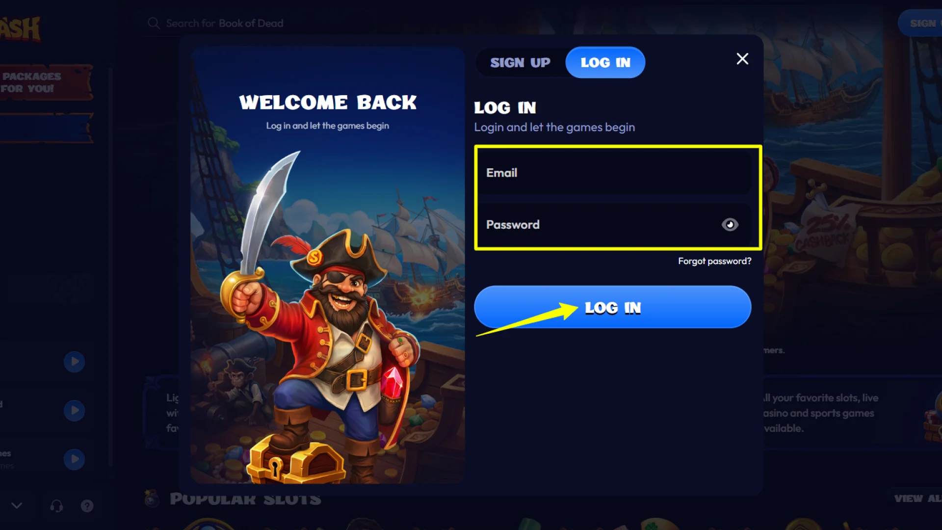 Log in or register a new user account on the official Smash UK website.