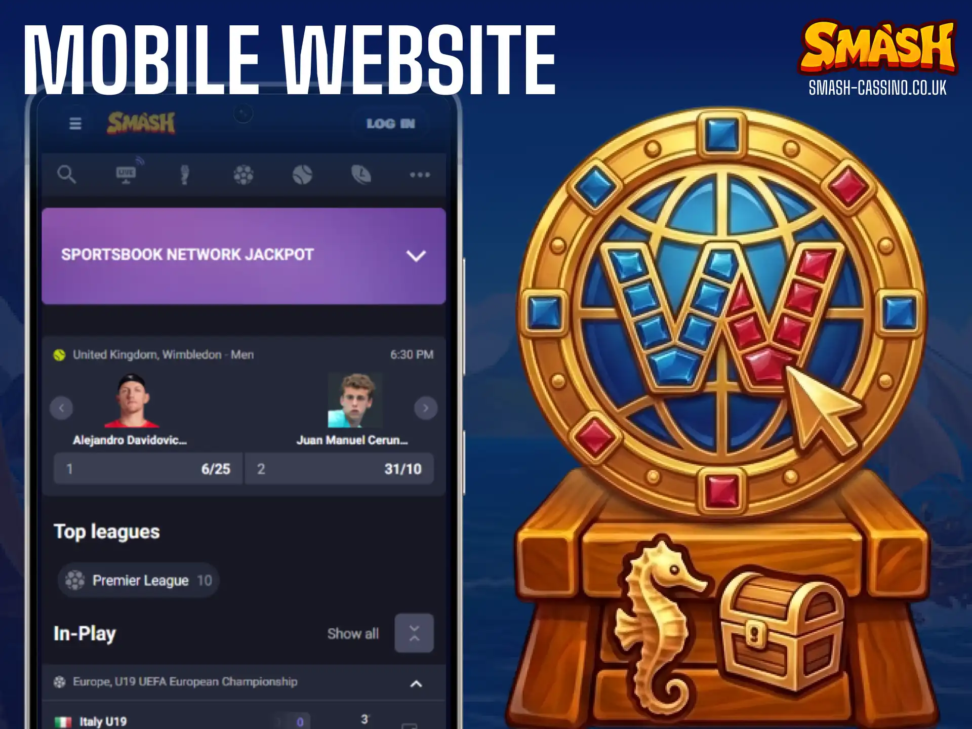 Access the fully responsive Smash mobile website version directly from any smartphone browser.