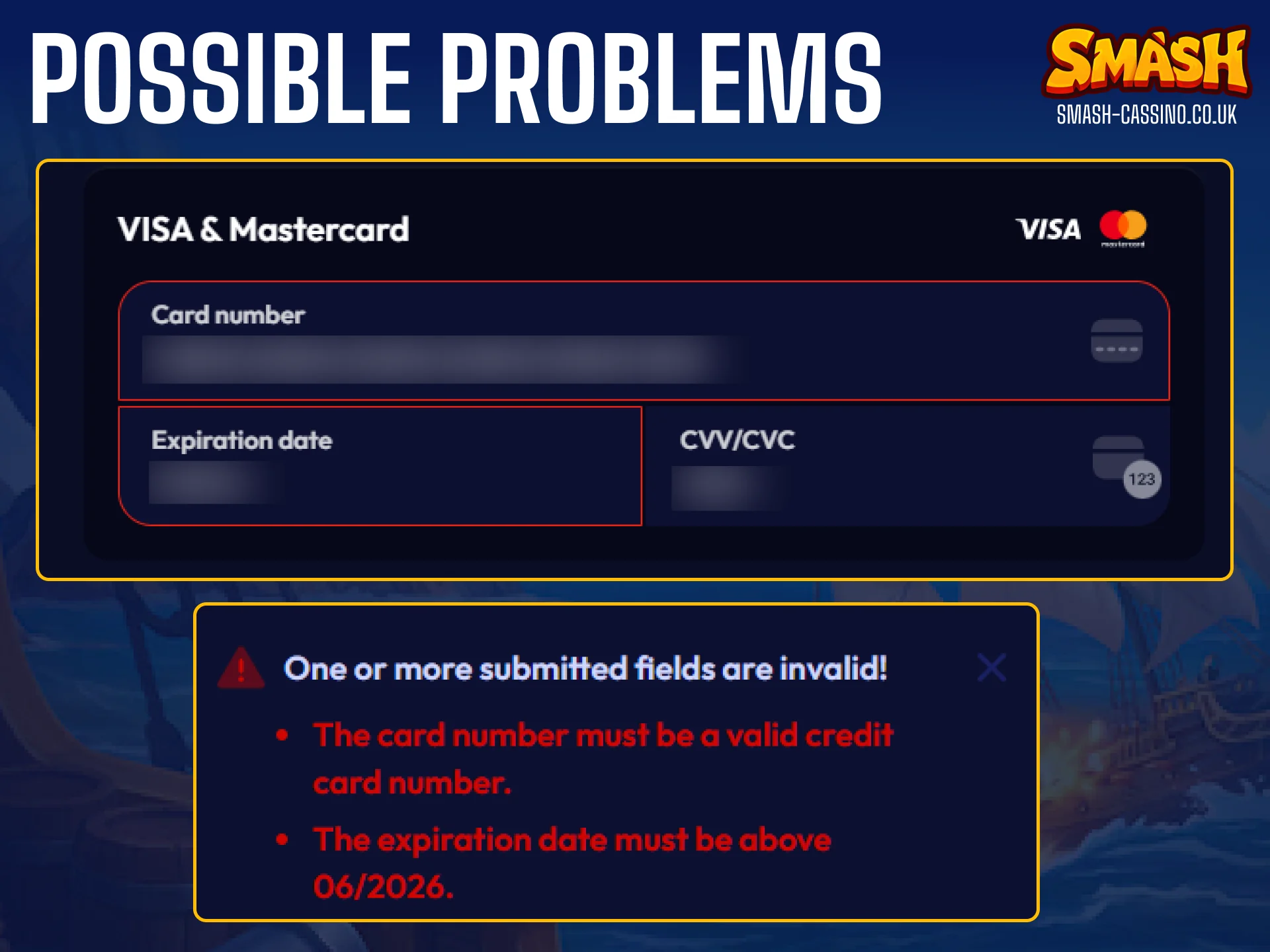 Learn how to quickly resolve common payment problems and deposit issues on Smash.