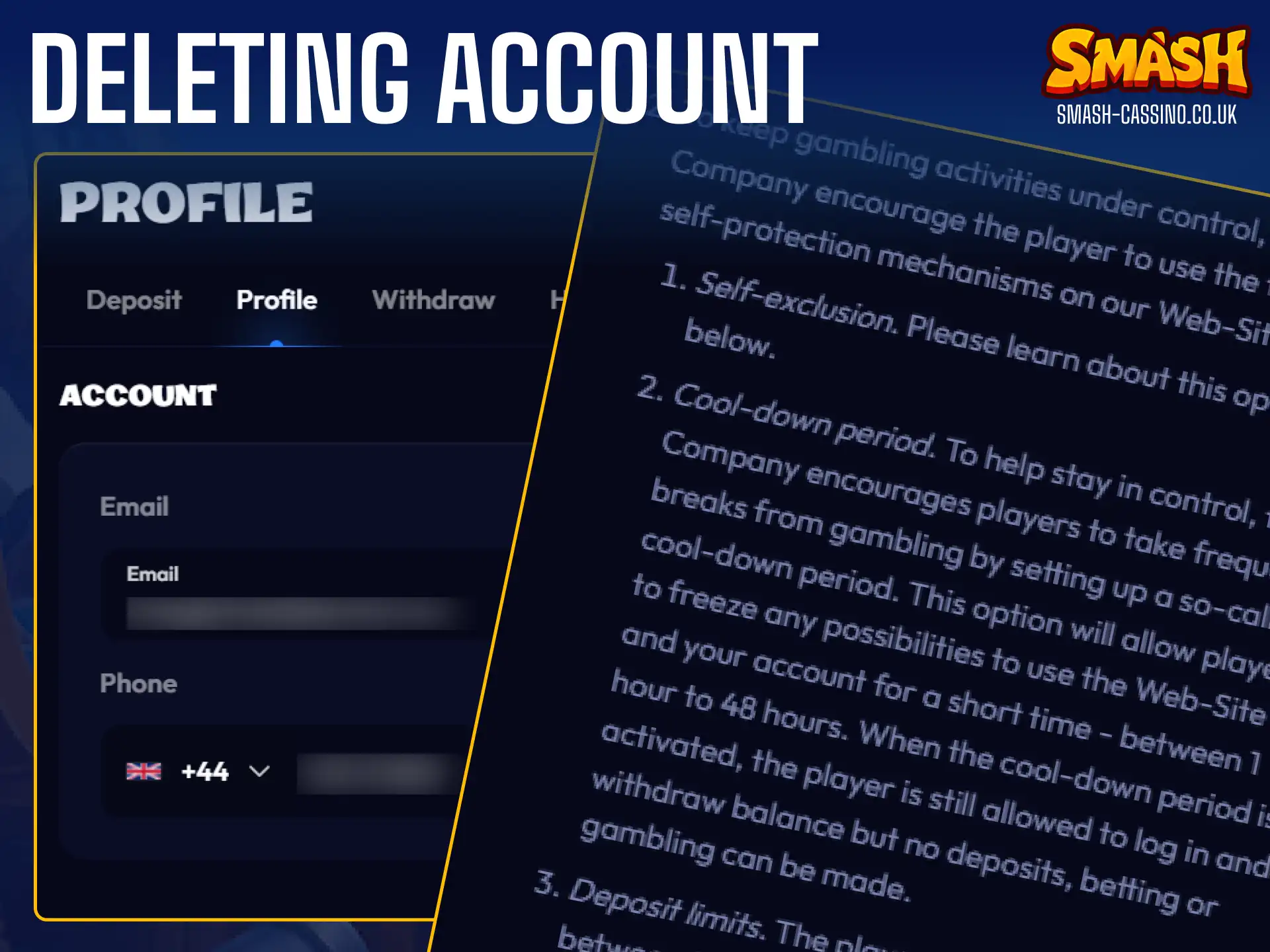 Follow the official step-by-step guidelines on how to delete your Smash account safely.