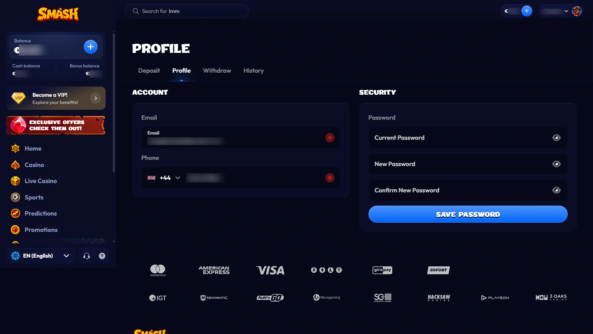 Enter the two-factor authentication security code to finish logging into your Smash account.