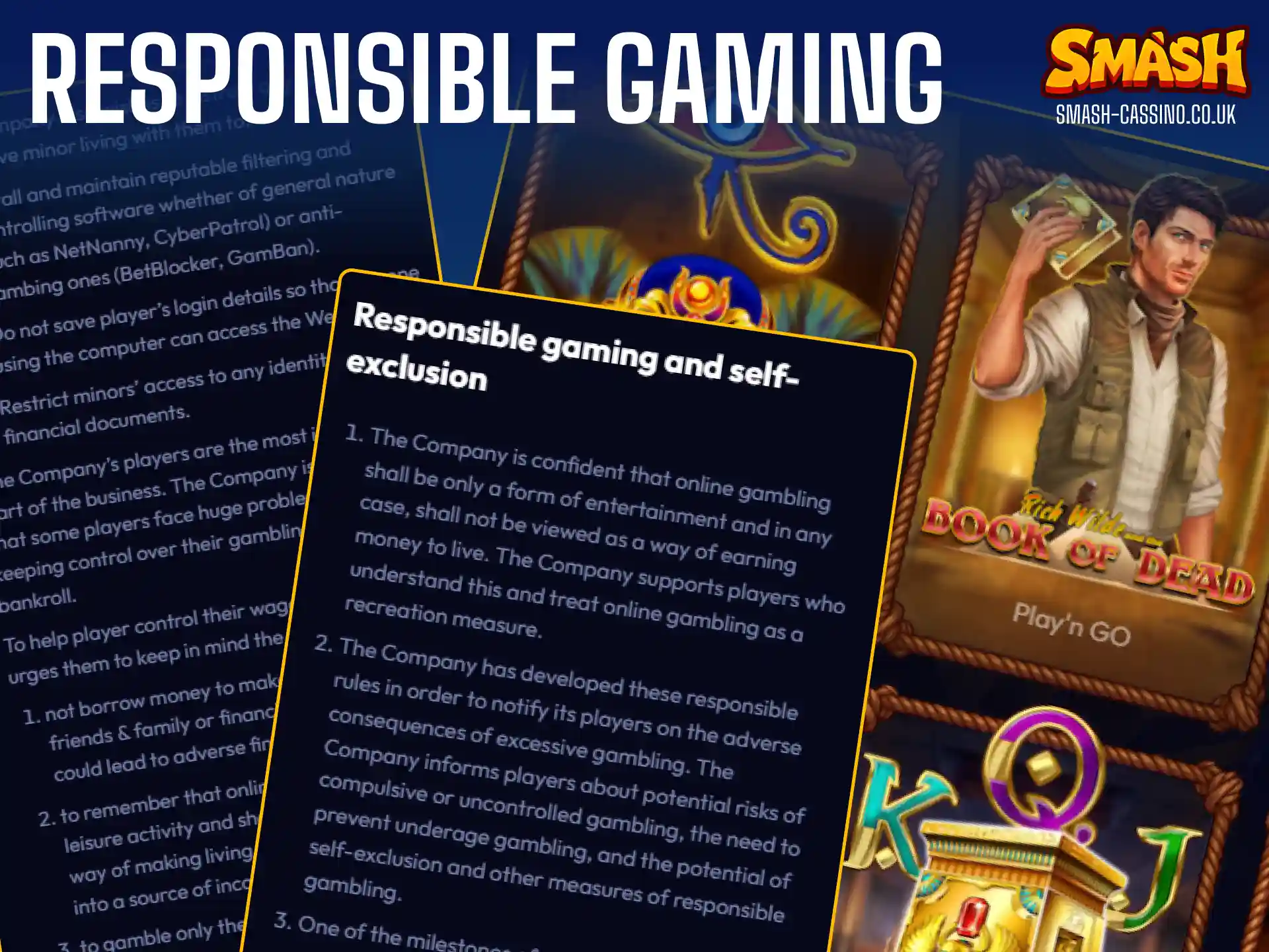 Keep your gambling habits safe using the dedicated responsible gaming features at Smash UK.