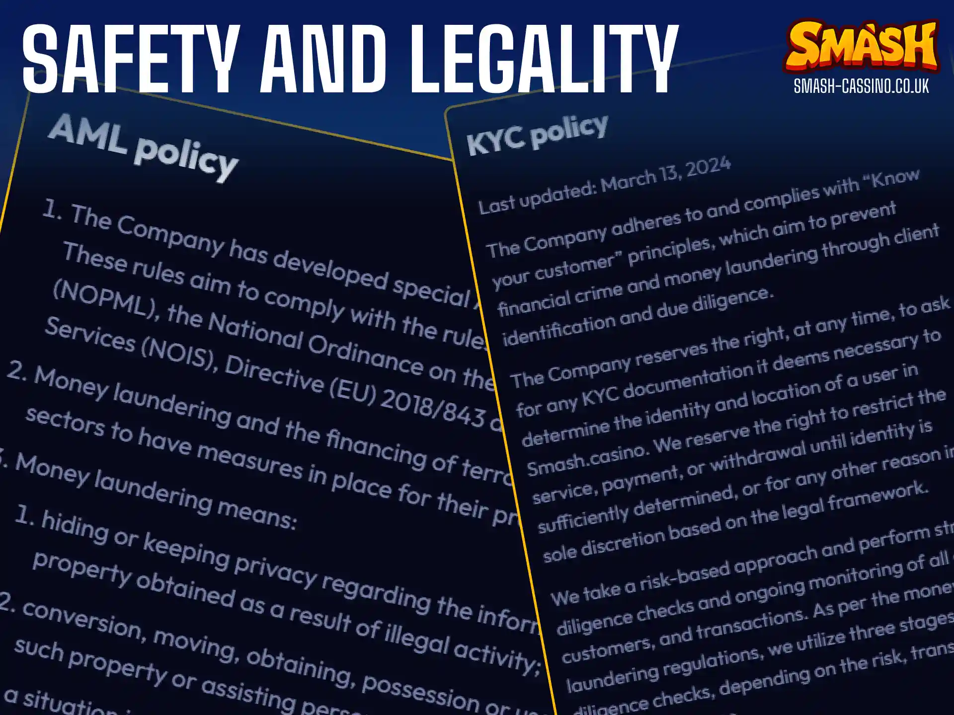 Review the official legal framework, safety regulations, and compliance of Smash in the UK.