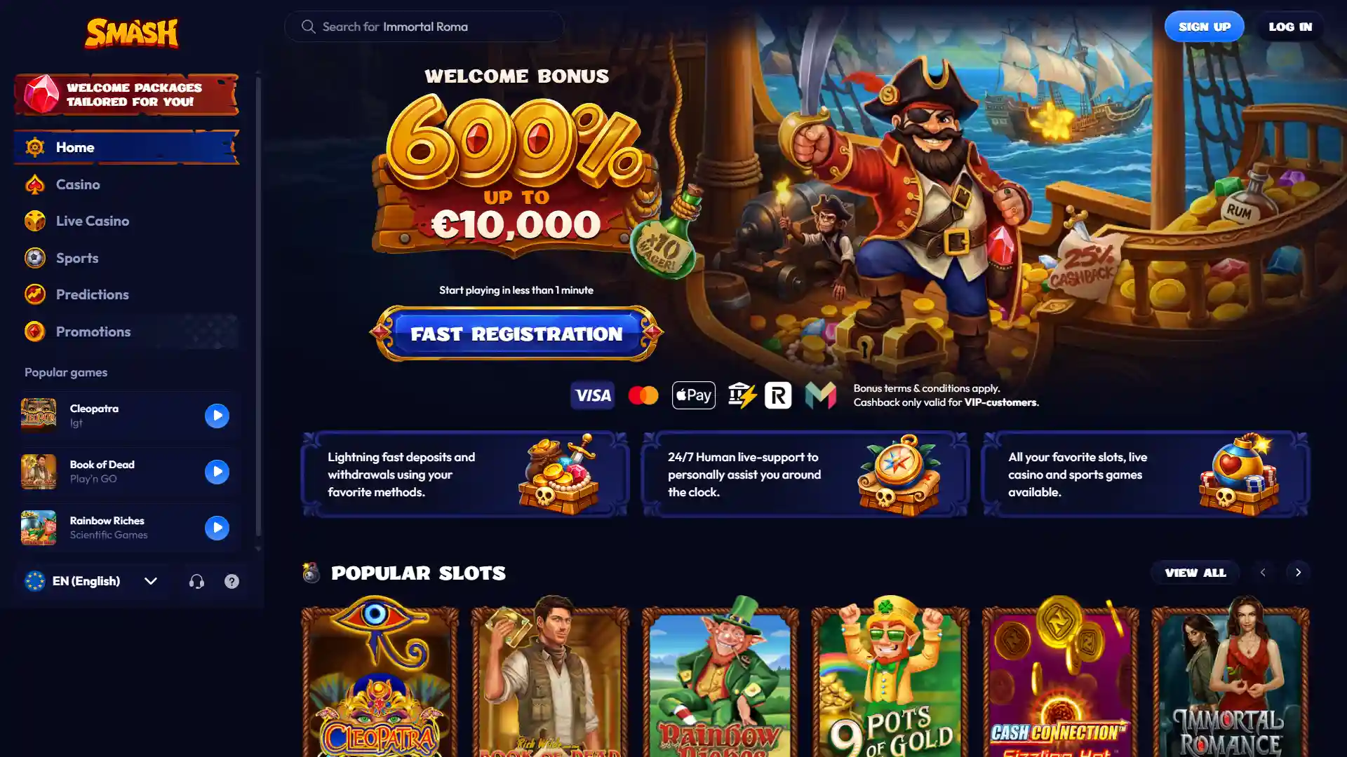 View the main homepage of the official Smash United Kingdom website.